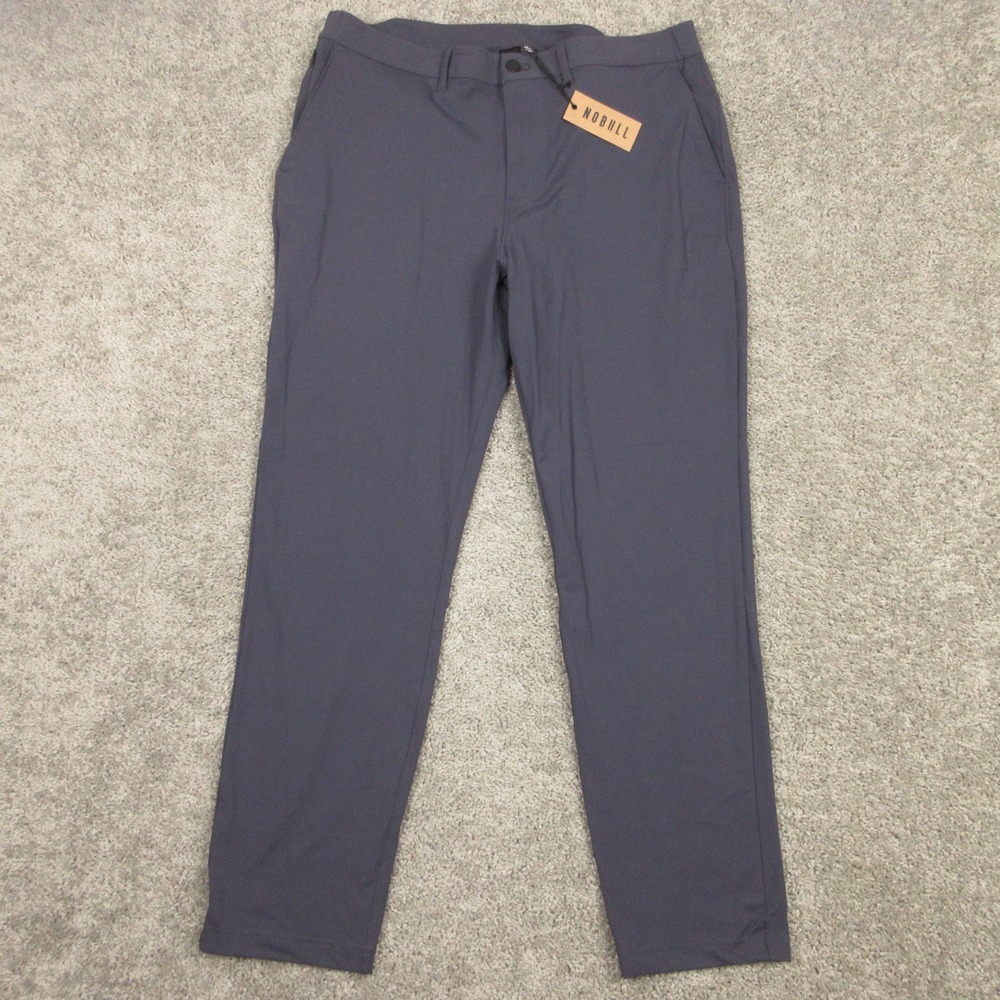 NOBULL Pants Mens 36x32 Gray Blue Game Changer 5 Pocket Pant Perfromance Stretch